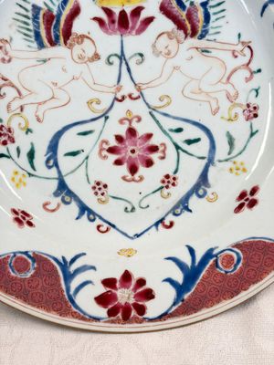 A pair of Chinese famille rose 'Winged Putti' plates — photo 15