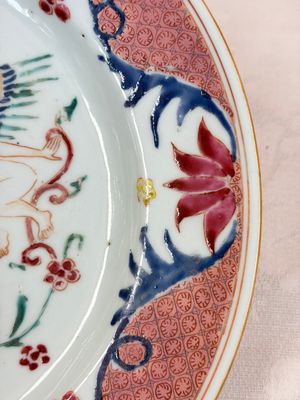 A pair of Chinese famille rose 'Winged Putti' plates — photo 4