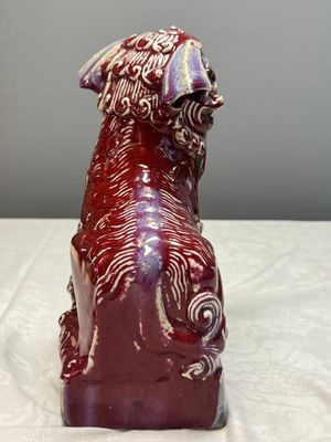 A pair of Chinese flambé-glazed models of Buddhist lions — photo 16