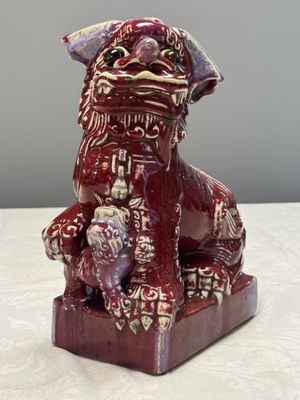 A pair of Chinese flambé-glazed models of Buddhist lions — photo 2