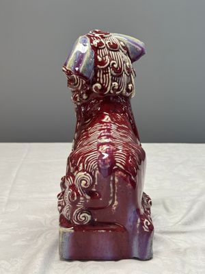 A pair of Chinese flambé-glazed models of Buddhist lions — photo 4