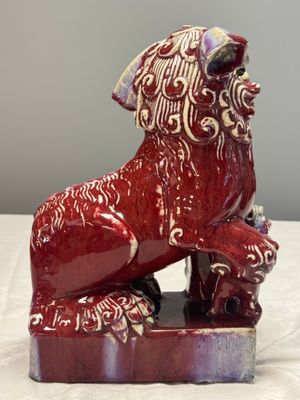 A pair of Chinese flambé-glazed models of Buddhist lions — photo 5