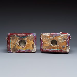 A pair of Chinese flambé-glazed models of Buddhist lions — photo 7