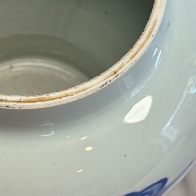 A pair of Chinese underglaze-blue, copper-red and celadon-glazed 'Dragon and Tiger' vases and covers — photo 14