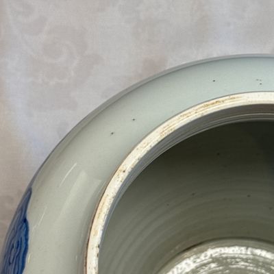 A pair of Chinese underglaze-blue, copper-red and celadon-glazed 'Dragon and Tiger' vases and covers — photo 39