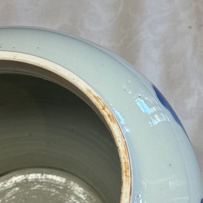 A pair of Chinese underglaze-blue, copper-red and celadon-glazed 'Dragon and Tiger' vases and covers — photo 40