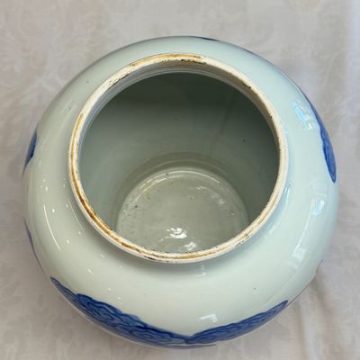 A pair of Chinese underglaze-blue, copper-red and celadon-glazed 'Dragon and Tiger' vases and covers — photo 10
