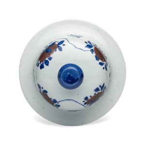 A pair of Chinese underglaze-blue, copper-red and celadon-glazed 'Dragon and Tiger' vases and covers — photo 8