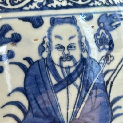 A rare Chinese blue and white 'Immortals' vase — foto 3
