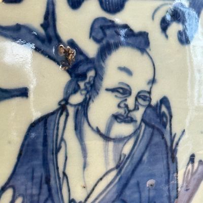 A rare Chinese blue and white 'Immortals' vase — foto 10