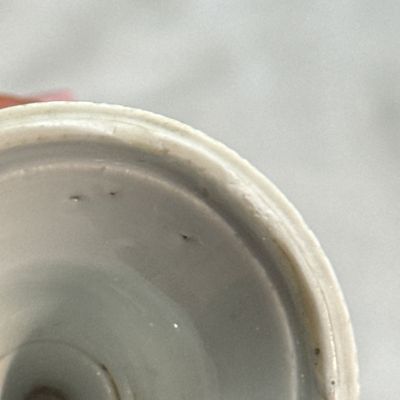 A rare Chinese blue and white 'Mountainous Landscape' lobed goblet — photo 15