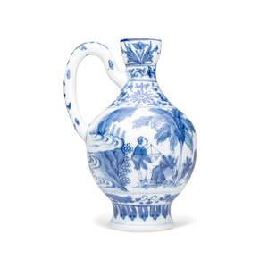 A rare Chinese blue and white 'Scholars Gathering' jug — foto 4