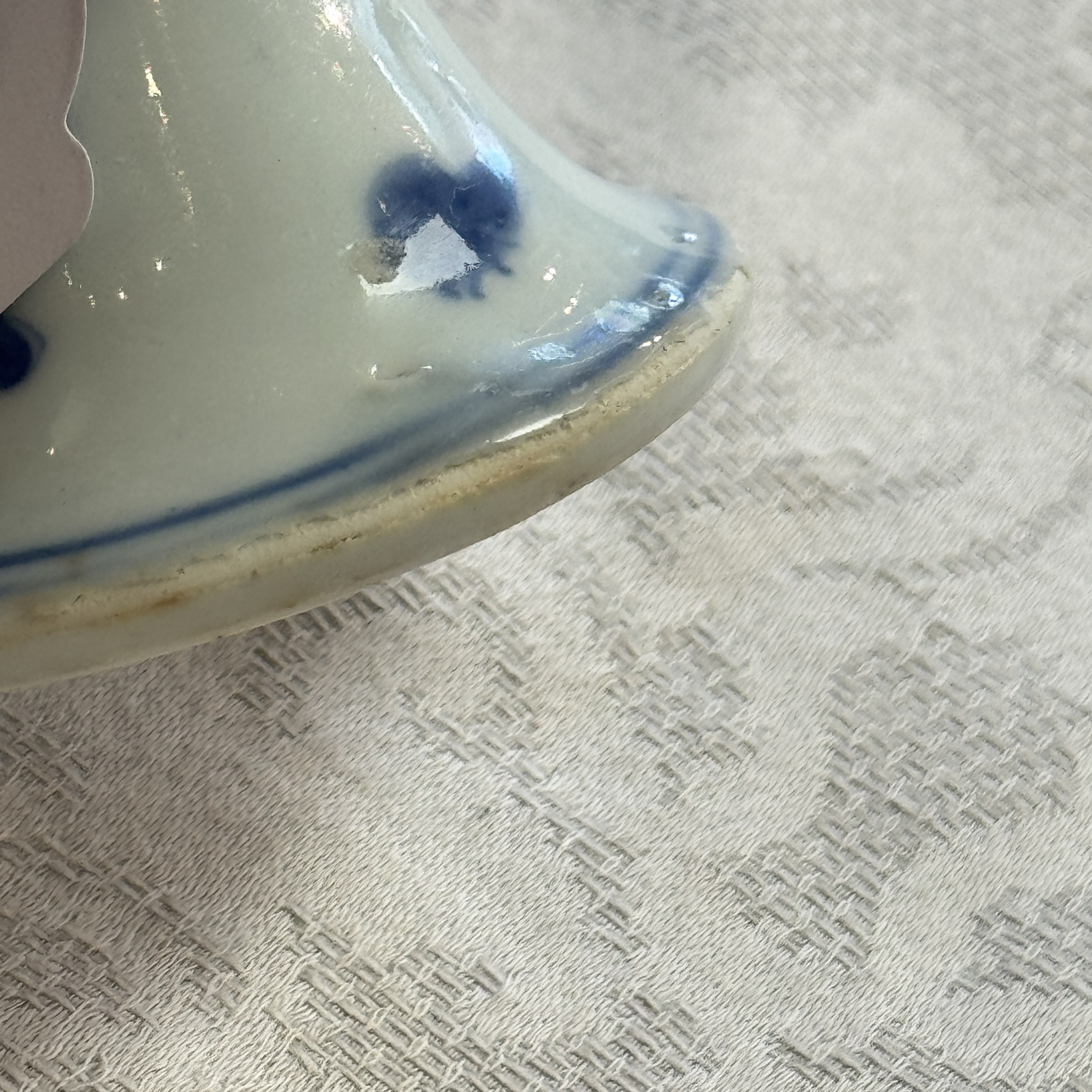 A rare Chinese blue and white 'Zhu Lin Qi Xian 竹林七賢' stem cup — 照片 24