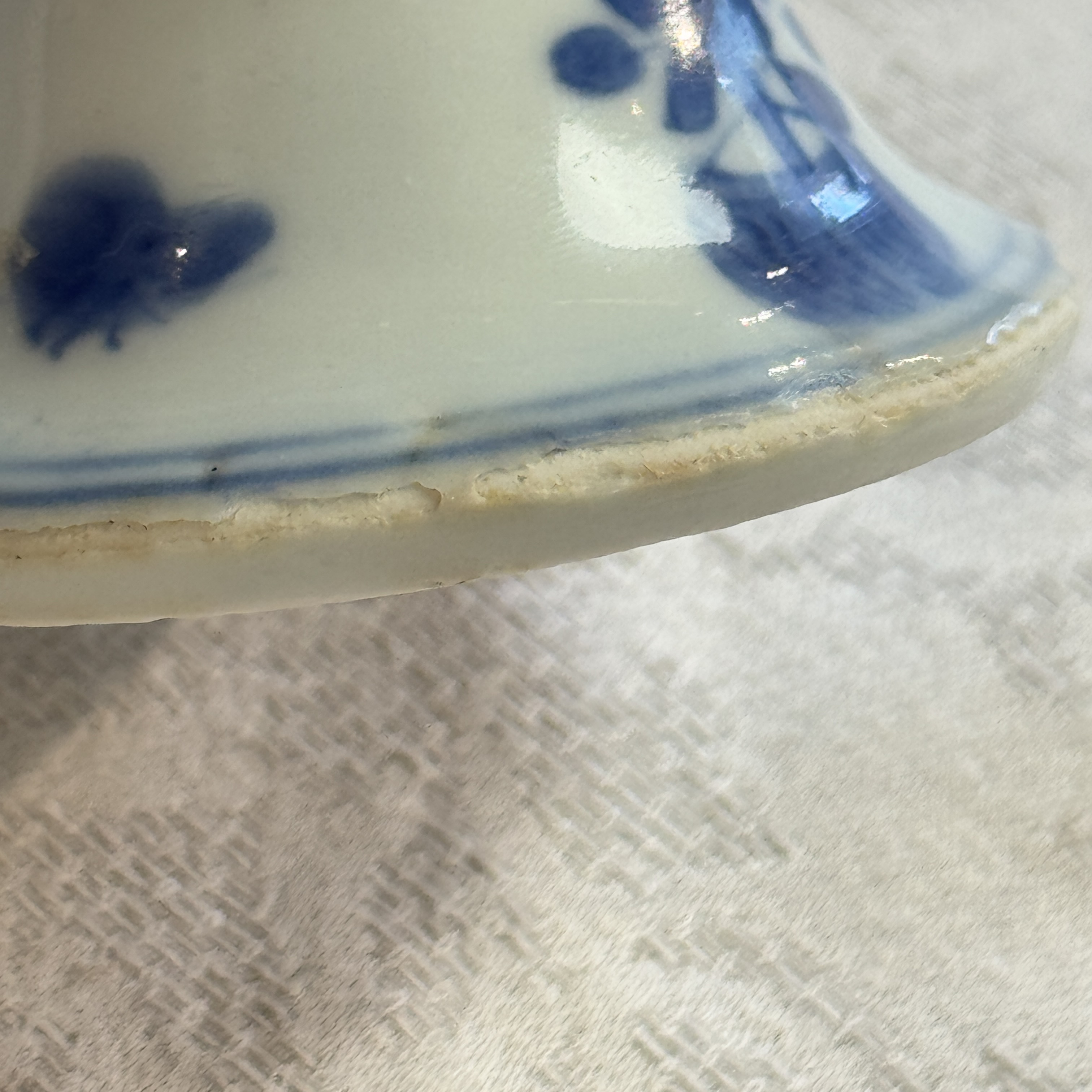 A rare Chinese blue and white 'Zhu Lin Qi Xian 竹林七賢' stem cup — 照片 25