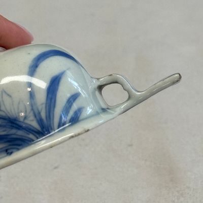 A rare Chinese blue and white scoop-shaped 'Geese' vessel — photo 11