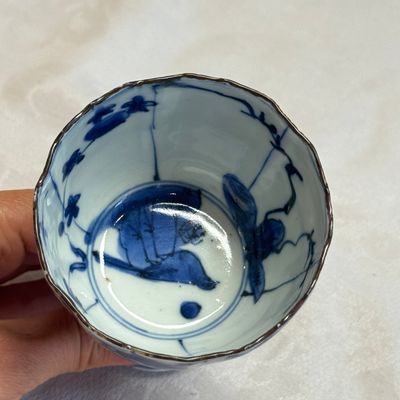A rare Chinese blue and white stem cup — photo 16