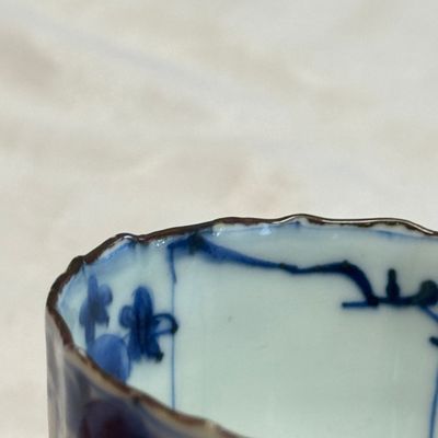 A rare Chinese blue and white stem cup — photo 18