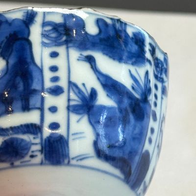 A rare Chinese blue and white stem cup — photo 10