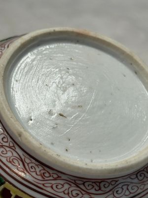 A rare Chinese verte biscuit reticulated basket — photo 10