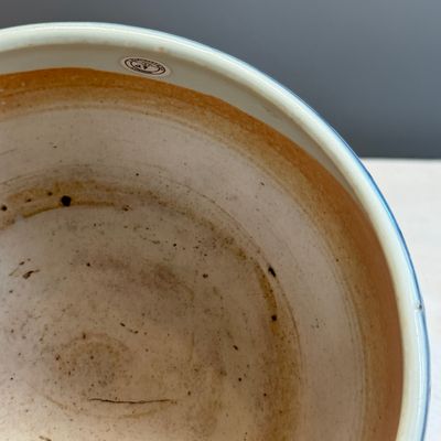 A rare inscribed Chinese blue and white 'Yinglong' offering bowl  — photo 12