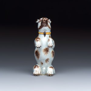 A rare polychrome Dutch Delft model of a seated bear — photo 5