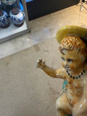 A rare polychrome Italian maiolica sculpture of the Virgin with Child — photo 16