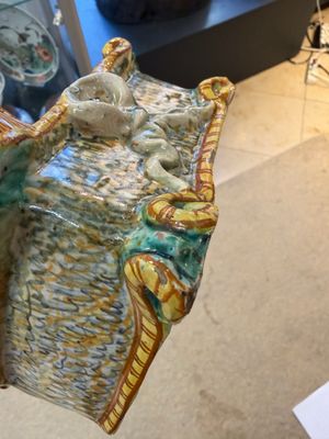 A rare polychrome Italian maiolica sculpture of the Virgin with Child — photo 8