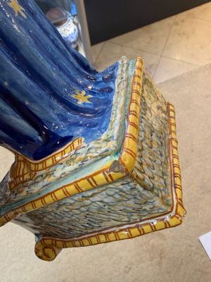 A rare polychrome Italian maiolica sculpture of the Virgin with Child — photo 9