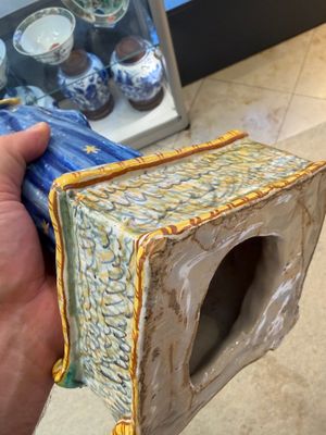 A rare polychrome Italian maiolica sculpture of the Virgin with Child — photo 10
