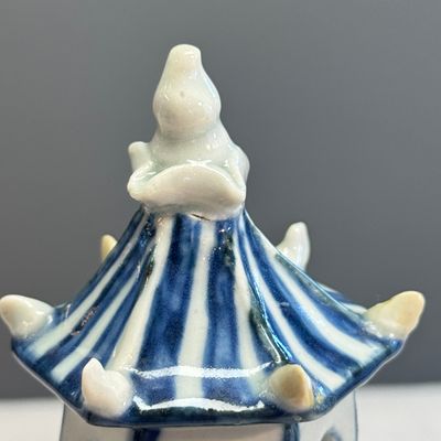 A very rare Chinese blue and white pagoda-shaped incense burner — photo 5