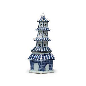 A very rare Chinese blue and white pagoda-shaped incense burner — photo 3
