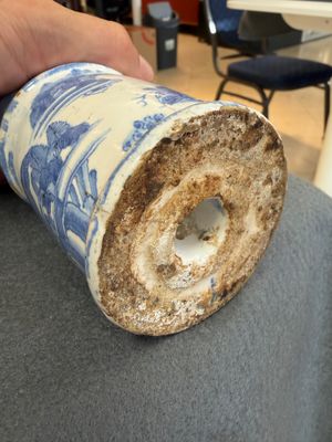 A very rare and early blue and white Dutch Delft chinoiserie caster — photo 8