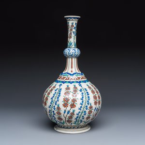 An elegant large Samson Iznik-style bottle vase — photo 3