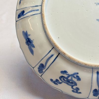 An extremely rare Chinese blue and white 'Eagle' plate — 照片 9