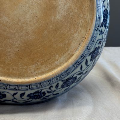 An extremely rare and fine Chinese blue and white 'Lotus Bouquet' dish — photo 12