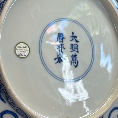 An extremely rare pair of Chinese blue and white 'Foreigners Presenting Treasures' plates — photo 37