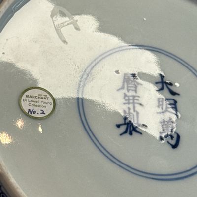 An extremely rare pair of Chinese blue and white 'Foreigners Presenting Treasures' plates — photo 39