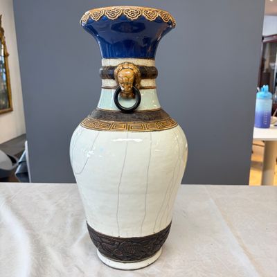 An unusual Chinese Nanking vase decorated with various glazes — photo 8