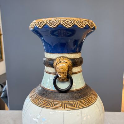 An unusual Chinese Nanking vase decorated with various glazes — photo 9