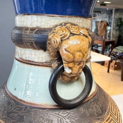 An unusual Chinese Nanking vase decorated with various glazes — photo 11