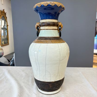 An unusual Chinese Nanking vase decorated with various glazes — photo 1