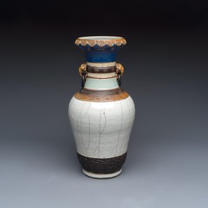 An unusual Chinese Nanking vase decorated with various glazes — photo 1