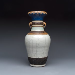An unusual Chinese Nanking vase decorated with various glazes — photo 2