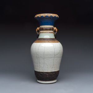 An unusual Chinese Nanking vase decorated with various glazes — photo 4