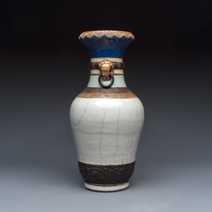 An unusual Chinese Nanking vase decorated with various glazes — photo 5