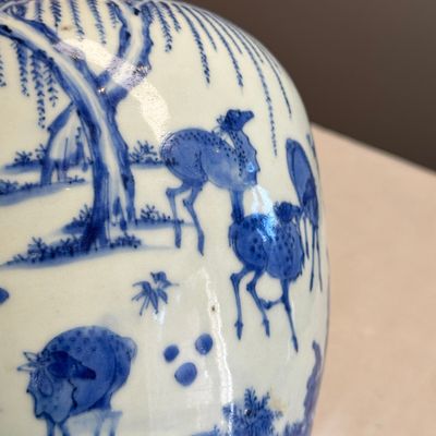 An unusual Chinese blue and white 'Deer' ewer — foto 14