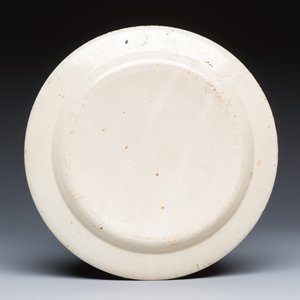 Five polychrome Dutch-decorated English creamware 'Sacraments' plates — photo 11