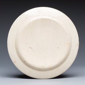 Five polychrome Dutch-decorated English creamware 'Sacraments' plates — photo 5