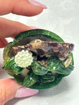 Three Chinese famille verte sancai biscuit 'Jardinière' incense stick holders — photo 6
