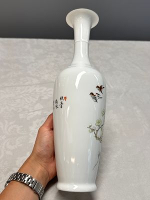 Three Chinese polychrome semi-eggshell vases — photo 15